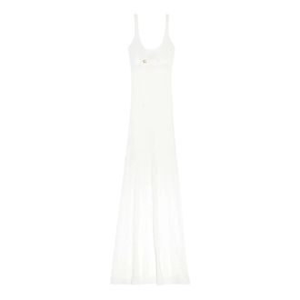 Jacquemus Maxi Dresses, female, White, Size: S La Robe Maille Oranger