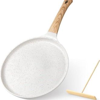 OEM Sart&eacute;n Para Crepes Antiadherente Dosa Tawa, De Aluminio, Con Revestimiento De Piedra Maifan, 24 Cm