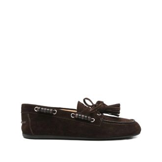 Miu Miu Suede Deck Shoes With Tassels
