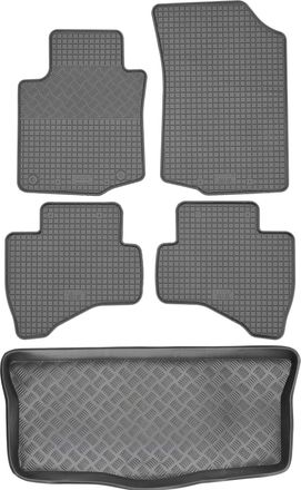 OEM Juego De Alfombrillas De Goma Para Peugeot 107 Hatchback (2006-2014) + Alfombrilla Para El Maletero