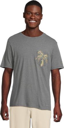 Columbia Wild Cast Pocket T-Shirts Mens Clothing Shark/PFG Pocket Palm Snake : 2XL, Cotton/Polyester/Rayon