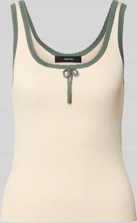 Vero Moda Slim Fit Tank Top aus Viskose-Mix Modell BARDOT in Beige Melange, Gr&ouml;&szlig;e XL
