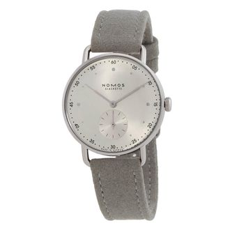 NOMOS Glash&uuml;tte Metro 33 Hand Wind Silver Dial Watch 1122