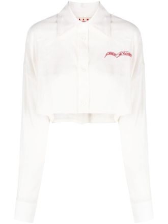 Marni Cropped blouse - Beige