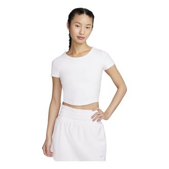 Nike (WMNS) Nike One Fitted Dri-FIT Cropped T-Shirt Asia Sizing White FN2805-100