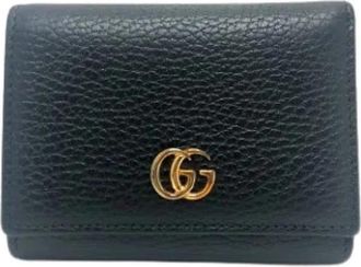 Gucci Pre-owned Portemonnee (tri-fold) - Dames - Vintage Accessoires - Zwart - ONE Size - Leer - Vintage