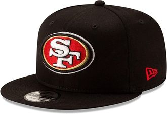 New Era NFL 9FIFTY Snapback Team Color Adjustable Hat Cap One Size, San Francisco 49ers - Black, One Size