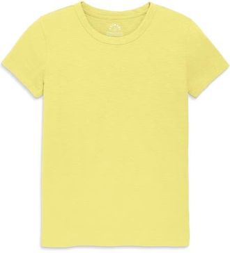 primary Adult Classic Slub Crewneck Tee in Buttercup at Nordstrom, Size X-Small