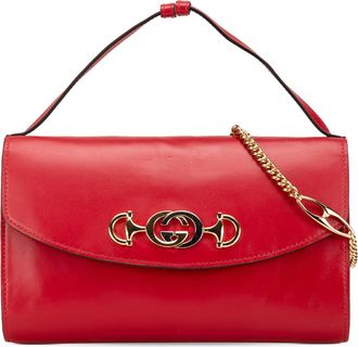 Gucci Pre-owned Womens Gg Marmont Leather Chain Bag - Red - One Size