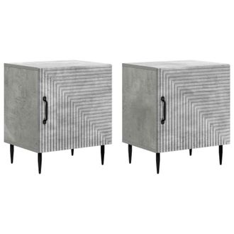 vidaXL Armario De Noche 2 Pcs Gris Hormig&oacute;n 43 X 34,5 X 50 Cm Vidaxl
