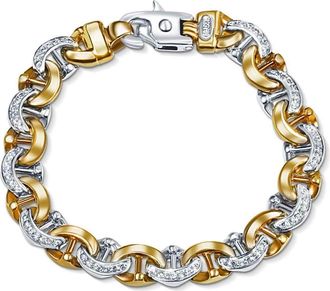 Pompeii3 Mens 14k Gold (47gram) or Platinum (88gram) 10.5mm Diamond Bracelet 8.5