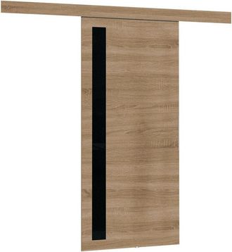 Mirjan24 Mobilier1 - Puerta Corredera Dover 123, Roble Sonoma + Negro