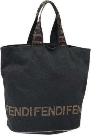 Fendi Pre-owned Tote Bags, female, Black, Size: ONE SIZE Pre-owned Nylon Tote Bag