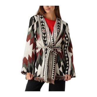 Summum Truien & Vesten, Dames, Veelkleurig, L, Kleurrijk Jas Deken