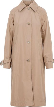 Akris Camel Multicolor Wool Flannel Coat-Donna