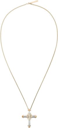 Givenchy chunky cross pendant necklace - Effetto metallizzato