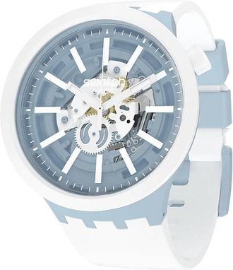 Swatch Big Bold Whice Quartz Blue Dial Unisex Watch SB03N103
