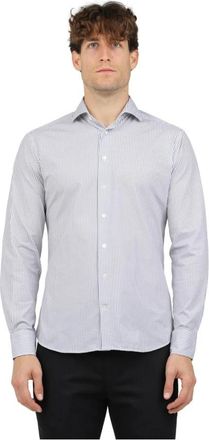 Traiano Camicia Rossini Radical in tessuto tecnico no stiro - Heren - Zakelijke Overhemden - Grijs - M - Overhemden