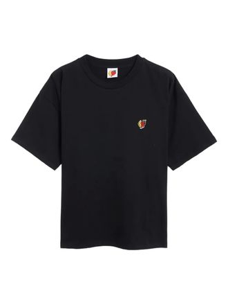 Sky High Farm embroidered fruit-logo T-shirt - Black