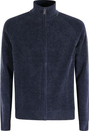 Roberto Ricci Design Velvet Full-Zip Chenille Knit Sweater