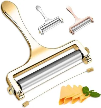 OEM Cortador De Queso De Alambre De Acero Inoxidable - Cortador De Queso Ajustable Para Cheddar, Gruy&egrave;re, Raclette, Bloque De Queso Mozzarella, Gold
