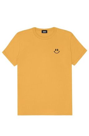 Dalix Smile Face Tee in Mustard at Nordstrom, Size Xx-Large