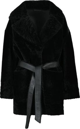 Sword 6.6.44 Real Fur Shearling Coat - Black