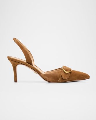 Veronica Beard Loralyn Suede Slingback Pumps