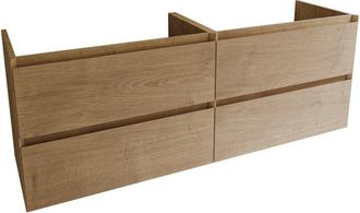 Saniclass Holz Pure Badkameronderkast - 160x45x60cm - 4 lades - Eiken natural