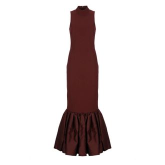 Rotate ROTATE Birger Christensen, Gowns, female, Red, Size: XS Bordeaux Dress