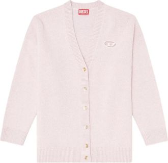 Diesel Chunky Cardigan - Dames - Vesten - Roze - S - Wol - Truien & Vesten