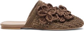 Stuart Weitzman Lotus Mule - Dames - Slip ons - Bruin - 39 1/2 EU - Schoenen