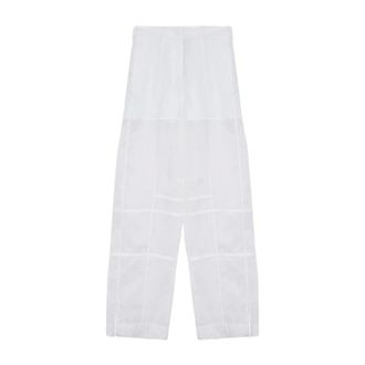 Jil Sander Dames, Broeken, Wit, Maat: XS Katoen