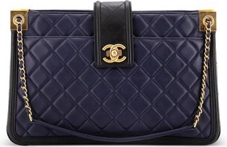 Chanel Elegant CC Tote Quilted Lambskin Large satchel - Nero