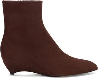 Jil Sander Platte schoenen - Dames - Laarzen met Hak - Bruin - 37 EU - Leer - Schoenen