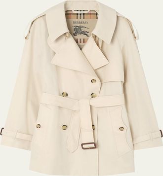 Burberry Fitzrovia Tropical Gabardine Short Trench Coat