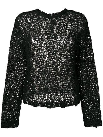 Comme Des Gar&ccedil;ons Blusa lavorata alluncinetto - Nero