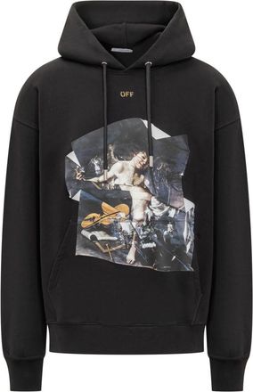 Off-white Black Printed Hood Sweatshirt