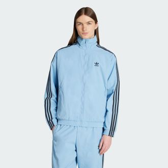 adidas Originals ADIDAS Originals Mens Adicolor Woven Firebird Track Top - Blue Recycled Material - Size X-Large