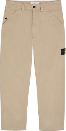 Stone Island Cotton Ripstop Straight-leg Cotton Trousers - Sand - 36 (W36 / XL)