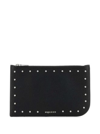 Alexander McQueen leather wallet - men - Calf Leather (top grain) - One Size - Black