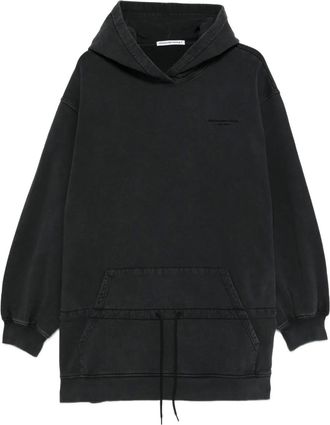 Alexander Wang hoodie mini dress - Zwart