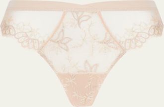Lise Charmel Elegance Artist Floral-Embroidered Thong