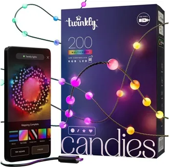 Twinkly Twinkly - Guirnalda Estrella Conectada Ip20 12m 200 Leds Rgb Cable Transparente Candies