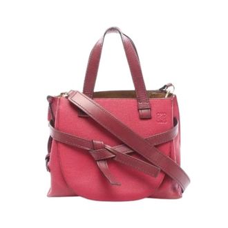 Loewe Pre-owned Gate Leren Tote Bag - Dames - Vintage Handtas - Rood - ONE Size - Leer - Vintage