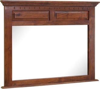 Massivmoebel24 Specchio In Legno Di Acacia 110x6x87 Nougat Laccato Oxford 328