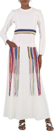 Chlo&eacute; Ladies Iconic Milk Crochet-Detail Long Dress, Brand Size 36 (US Size 4)