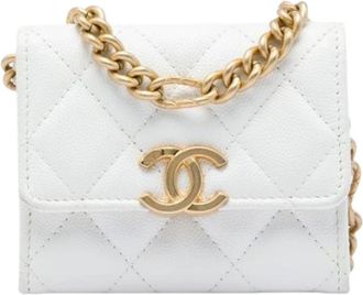 Chanel Pre-owned Mini Flap Crossbody - Dames - Vintage Mini Tas - Wit - ONE Size - Leer - Vintage