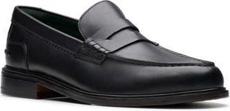 Clarks Craft James Lo Penny Loafer in Black Leather at Nordstrom Rack, Size 11.5