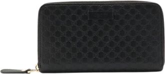 Gucci Tweedehands leren portemonnees - Dames - Vintage Accessoires - Zwart - ONE Size - Vintage